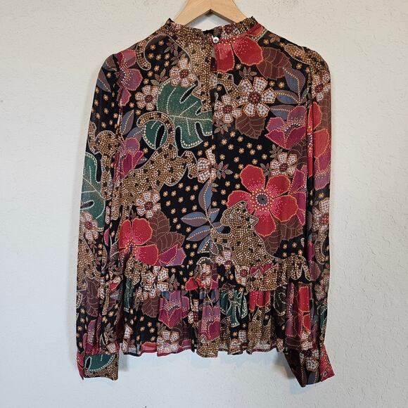 FARM Rio Multicolor Floral Blouse with long sleeves - Picture 2 of 12